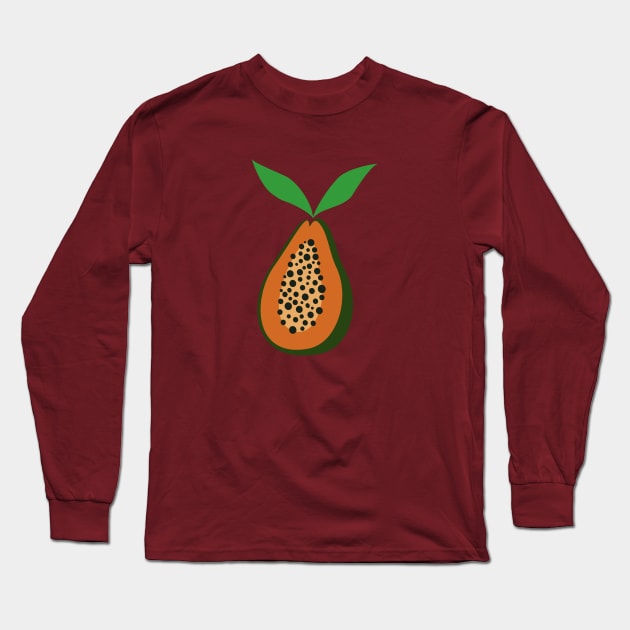 Papaya Long Sleeve T-Shirt by Janremi